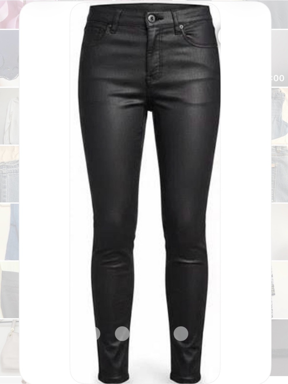 White House Black Market Black Coated Skinny Jeans